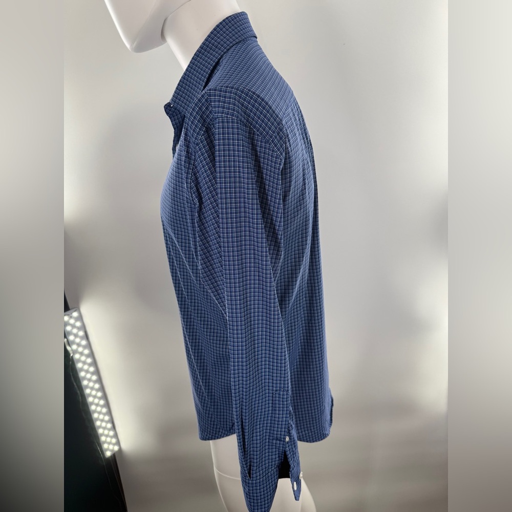 EUC Bonobos Blue Plaid Tech Button Down Shirt - Picture 6 of 10